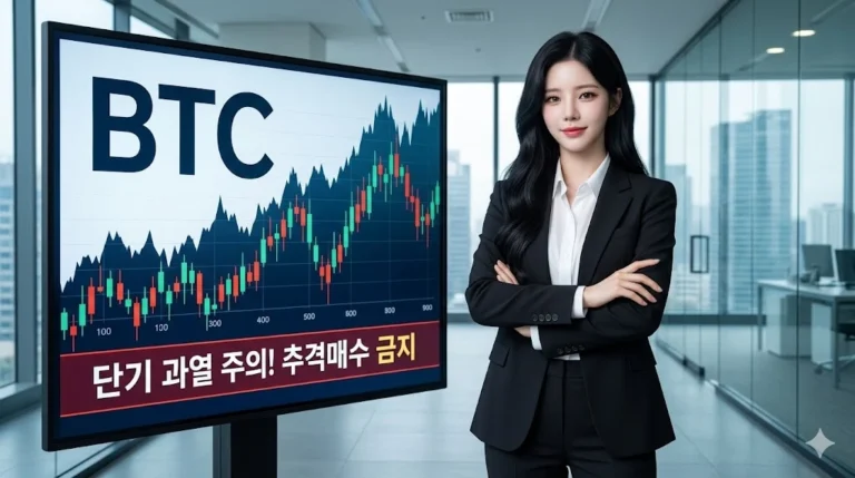 숨막히는 상승세, 이대로 전고점 돌파할까? 비트코인 단기 과열 신호와 조정 매수 타점을 알아봅니다.