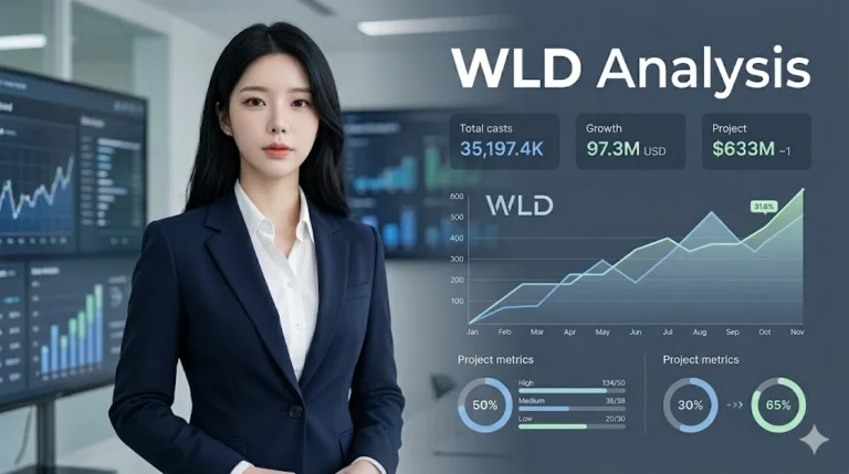 월드코인(WLD) 완벽한 하락장 진입? 4시간봉 기준 숏 진입 타점과 목표가 분석
